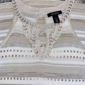 White House Black Market Women's Cream Sweater